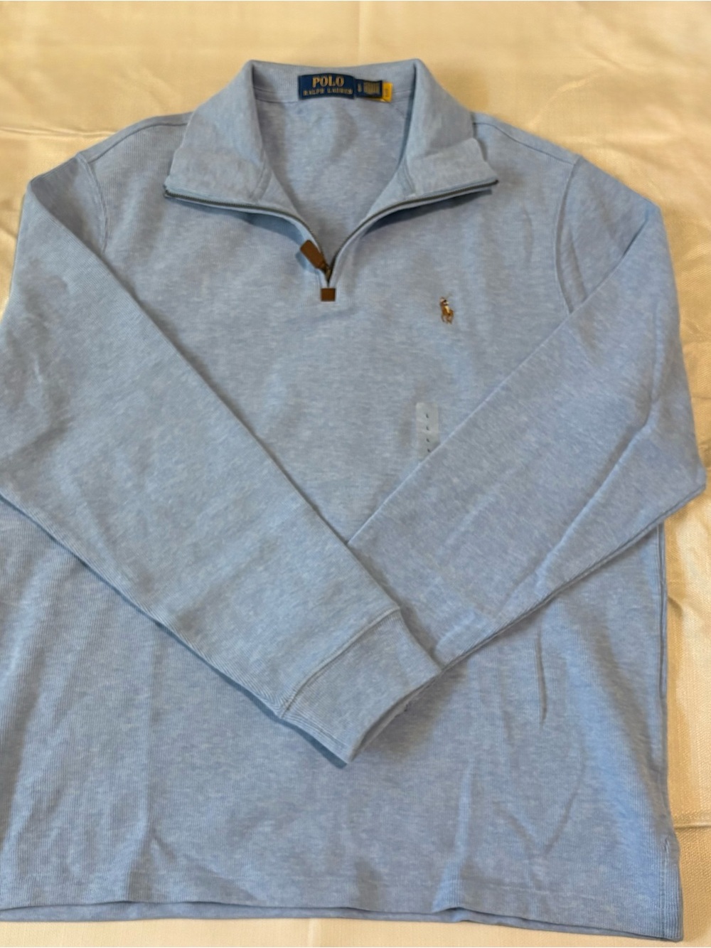 Polo by Ralph Lauren Light Blue Quarter-Zip Pullover Men’s Large